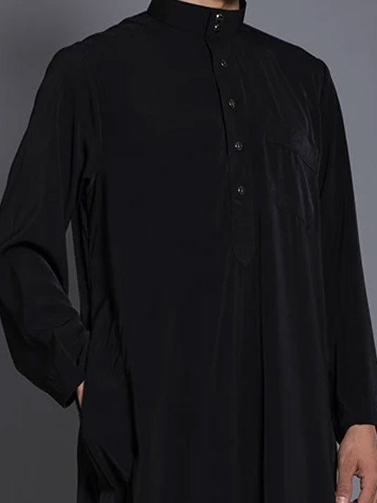 Black Ad-Daffa Saudi Thobe