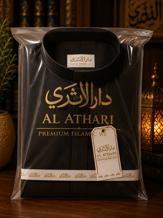 Dar Al Athari Saudi Thobe (Black)