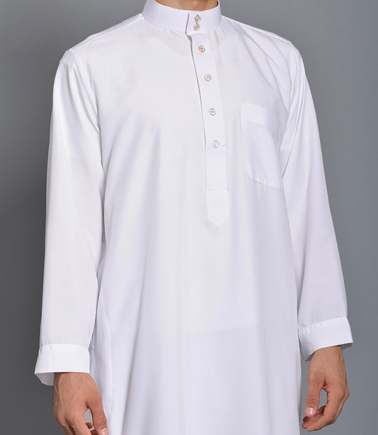 White Ad-Daffa Saudi Thobe