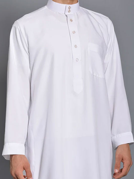 Dar Al Athari Saudi Thobe (White)